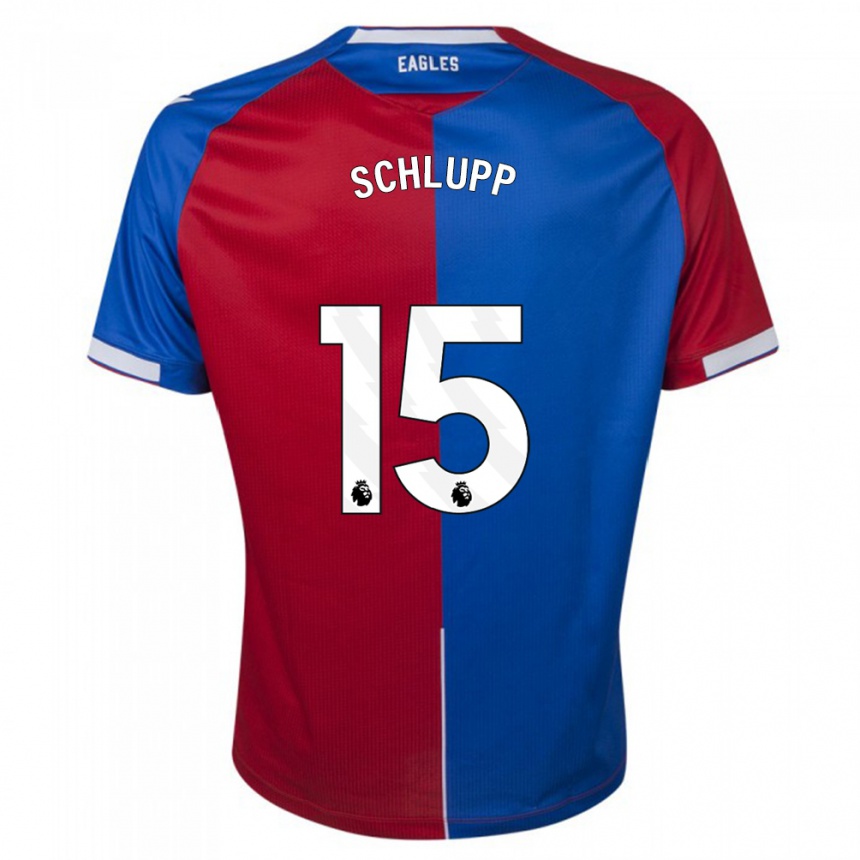 Kids Football Jeffrey Schlupp #15 Red Blue Home Jersey 2023/24 T-Shirt