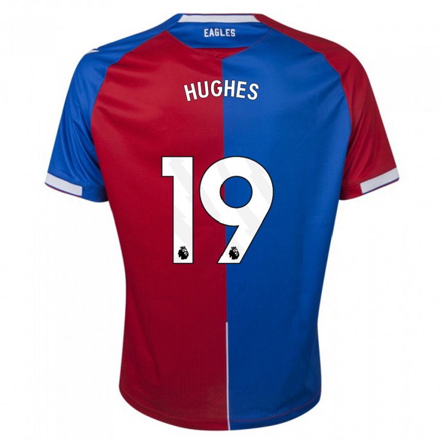 Kids Football Will Hughes #19 Red Blue Home Jersey 2023/24 T-Shirt