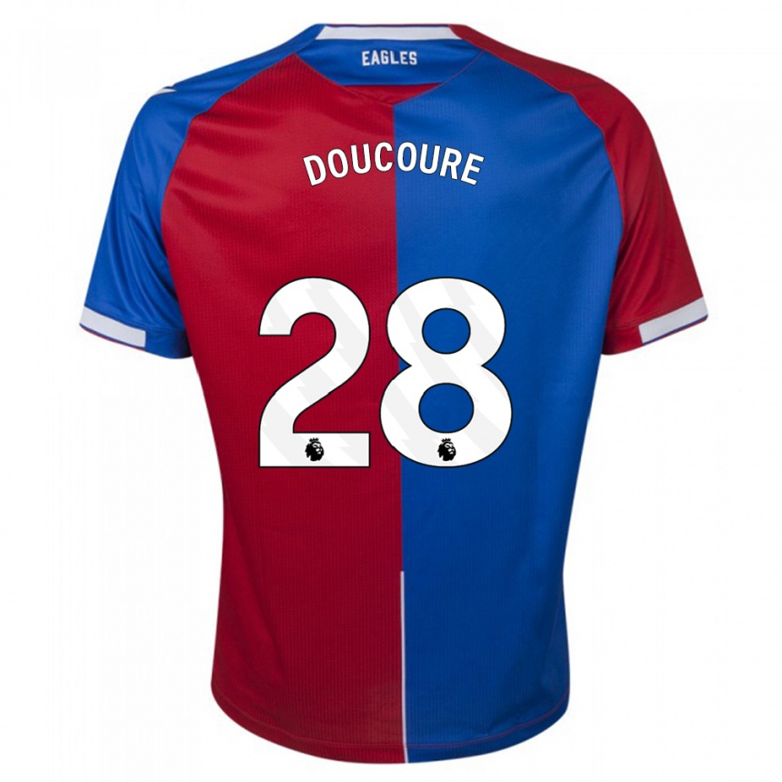 Kids Football Cheick Doucouré #28 Red Blue Home Jersey 2023/24 T-Shirt