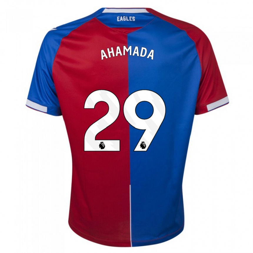 Kids Football Naouirou Ahamada #29 Red Blue Home Jersey 2023/24 T-Shirt