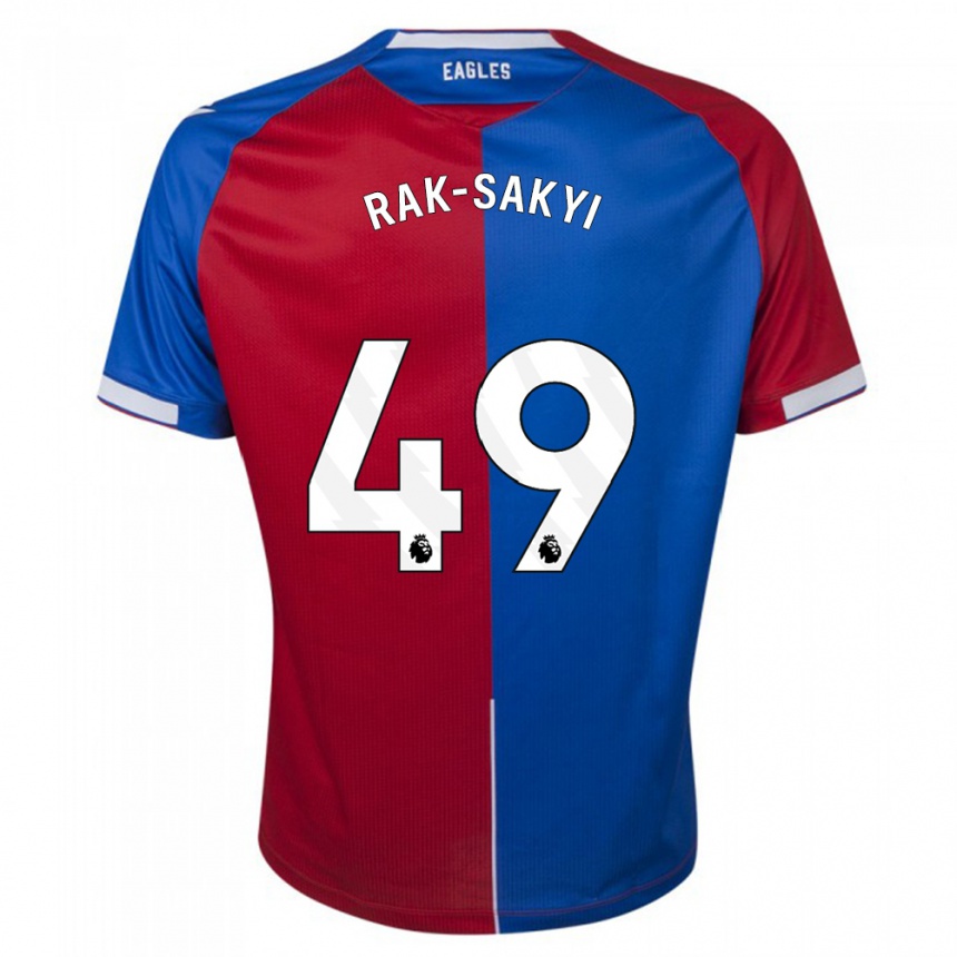 Kids Football Jesurun Rak-Sakyi #49 Red Blue Home Jersey 2023/24 T-Shirt