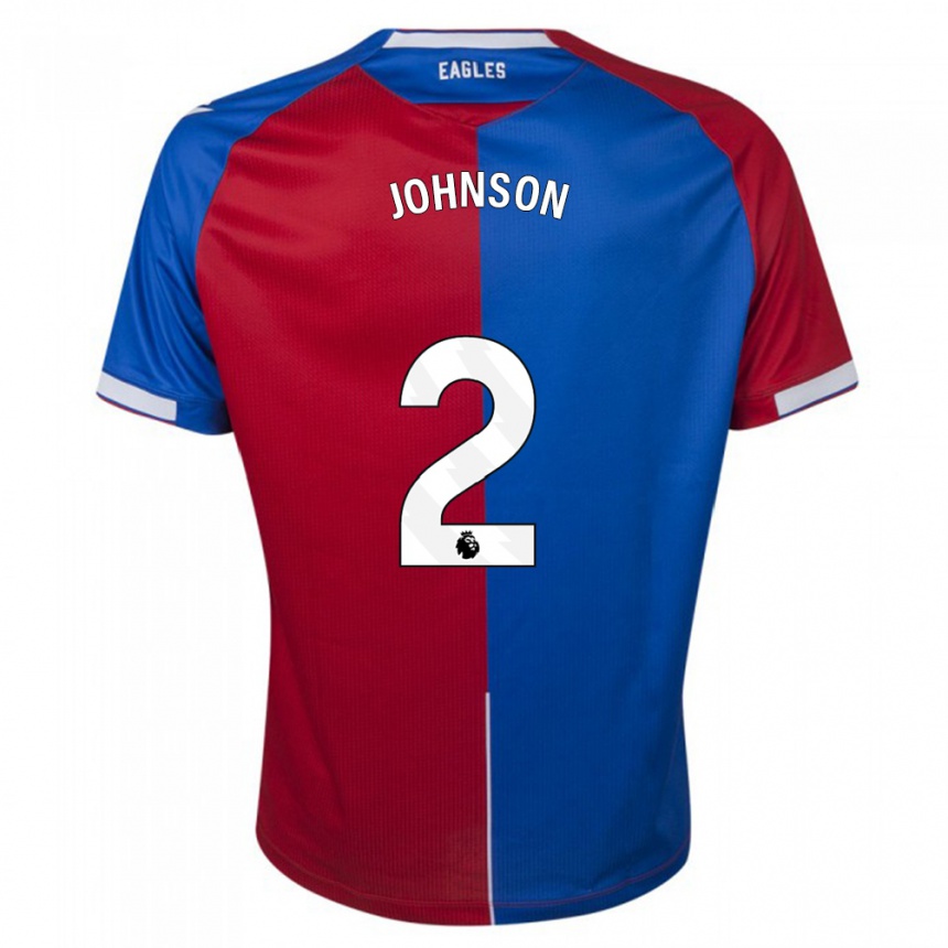 Kids Football Annabel Johnson #2 Red Blue Home Jersey 2023/24 T-Shirt