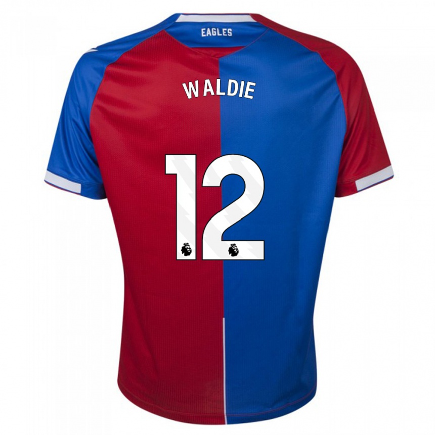 Kids Football Lizzie Waldie #12 Red Blue Home Jersey 2023/24 T-Shirt