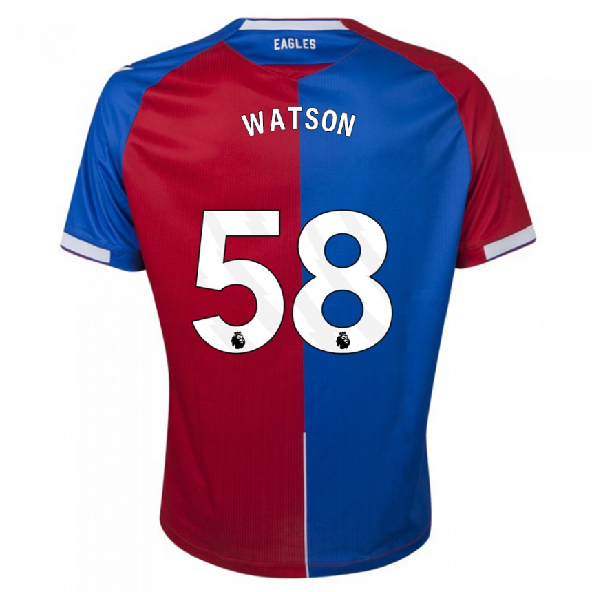 Kids Football Noah Watson #58 Red Blue Home Jersey 2023/24 T-Shirt