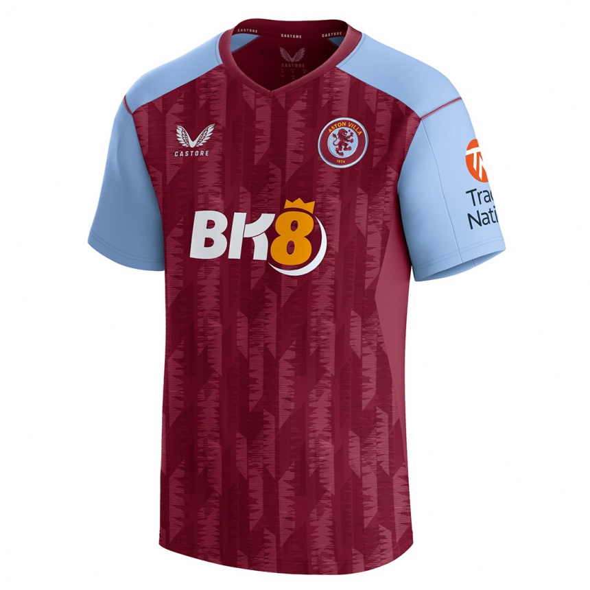 Kids Football Your Name #0 Claret Blue Home Jersey 2023/24 T-Shirt