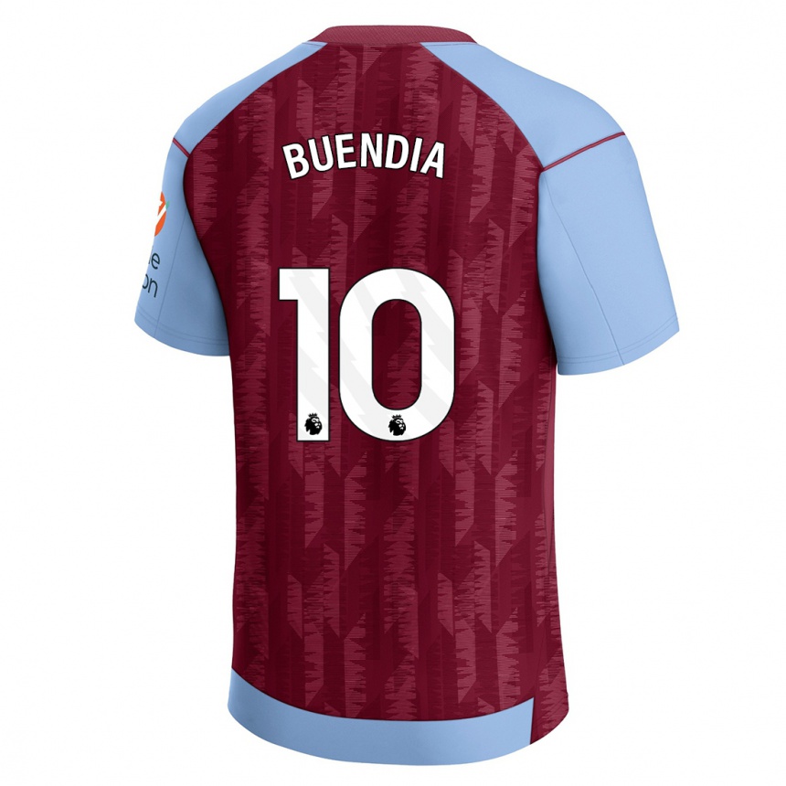 Kids Football Emiliano Buendía #10 Claret Blue Home Jersey 2023/24 T-Shirt