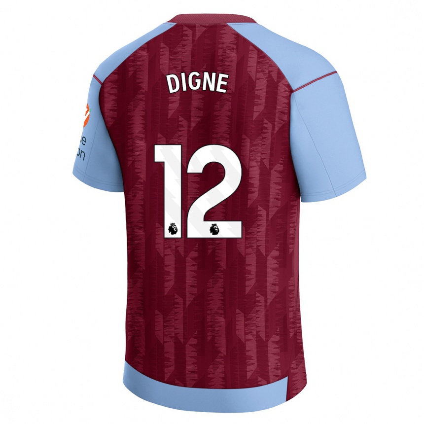 Kids Football Lucas Digne #12 Claret Blue Home Jersey 2023/24 T-Shirt