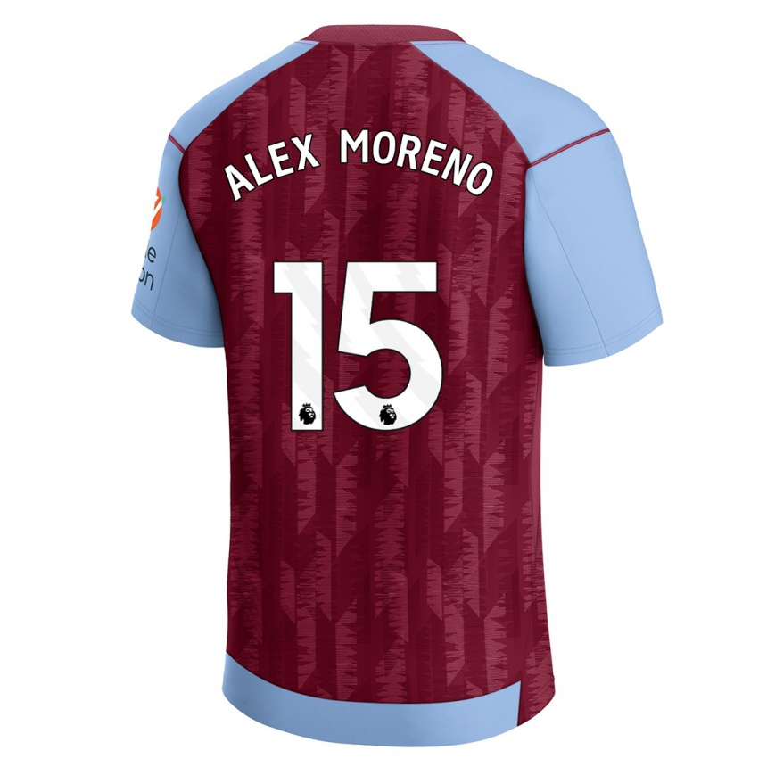 Kids Football Álex Moreno #15 Claret Blue Home Jersey 2023/24 T-Shirt