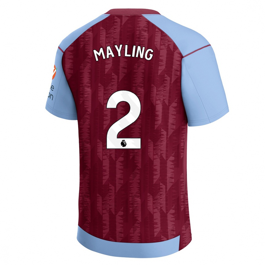 Kids Football Sarah Mayling #2 Claret Blue Home Jersey 2023/24 T-Shirt