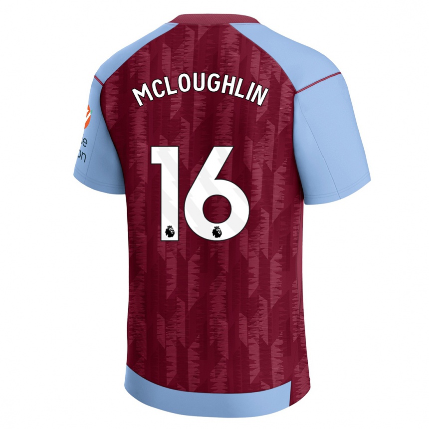 Kids Football Olivia Mcloughlin #16 Claret Blue Home Jersey 2023/24 T-Shirt