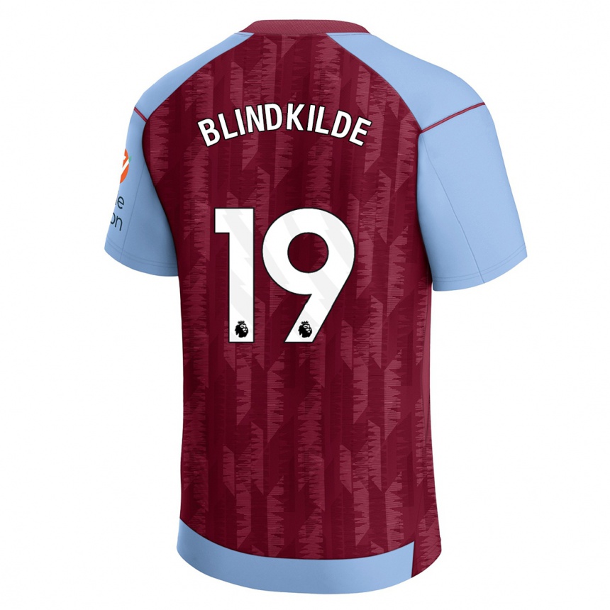 Kids Football Laura Blindkilde #19 Claret Blue Home Jersey 2023/24 T-Shirt