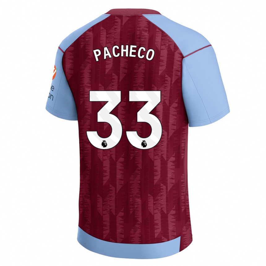 Kids Football Maz Pacheco #33 Claret Blue Home Jersey 2023/24 T-Shirt