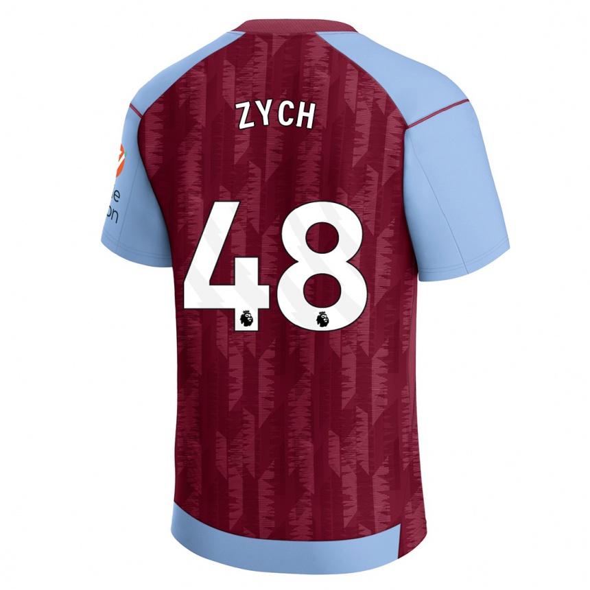 Kids Football Oliwier Zych #48 Claret Blue Home Jersey 2023/24 T-Shirt