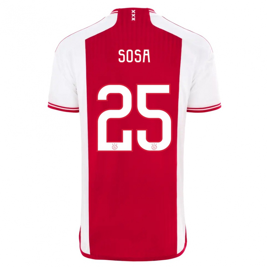 Kids  Borna Sosa #25 Red White Home Jersey 2023/24 T-Shirt