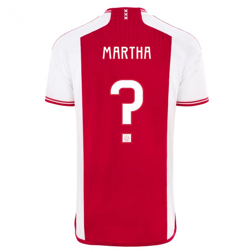 Kids  Ar'jany Martha #0 Red White Home Jersey 2023/24 T-Shirt