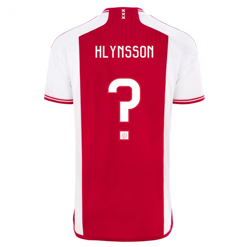 Kids  Kristian Hlynsson #0 Red White Home Jersey 2023/24 T-Shirt