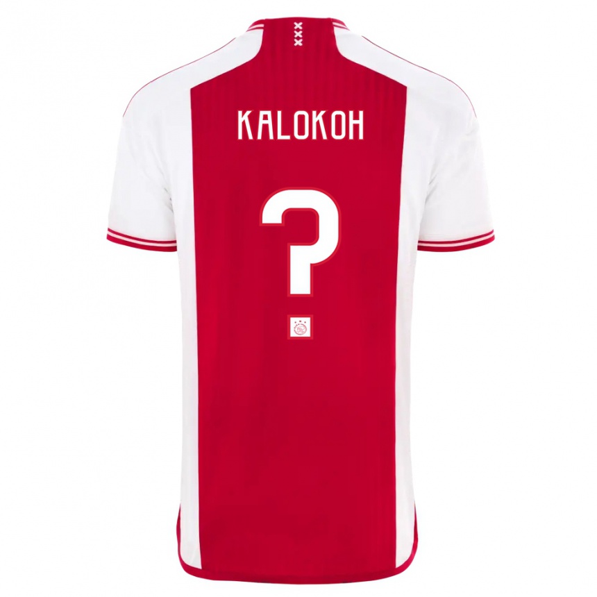 Kids  David Kalokoh #0 Red White Home Jersey 2023/24 T-Shirt