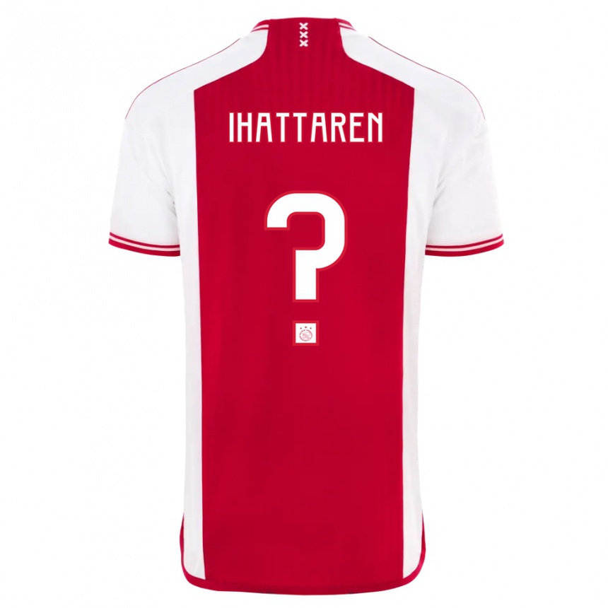 Kids  Mohamed Ihattaren #0 Red White Home Jersey 2023/24 T-Shirt