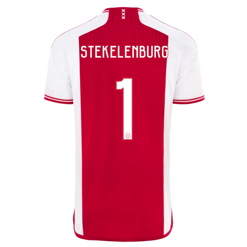 Kids  Maarten Stekelenburg #1 Red White Home Jersey 2023/24 T-Shirt