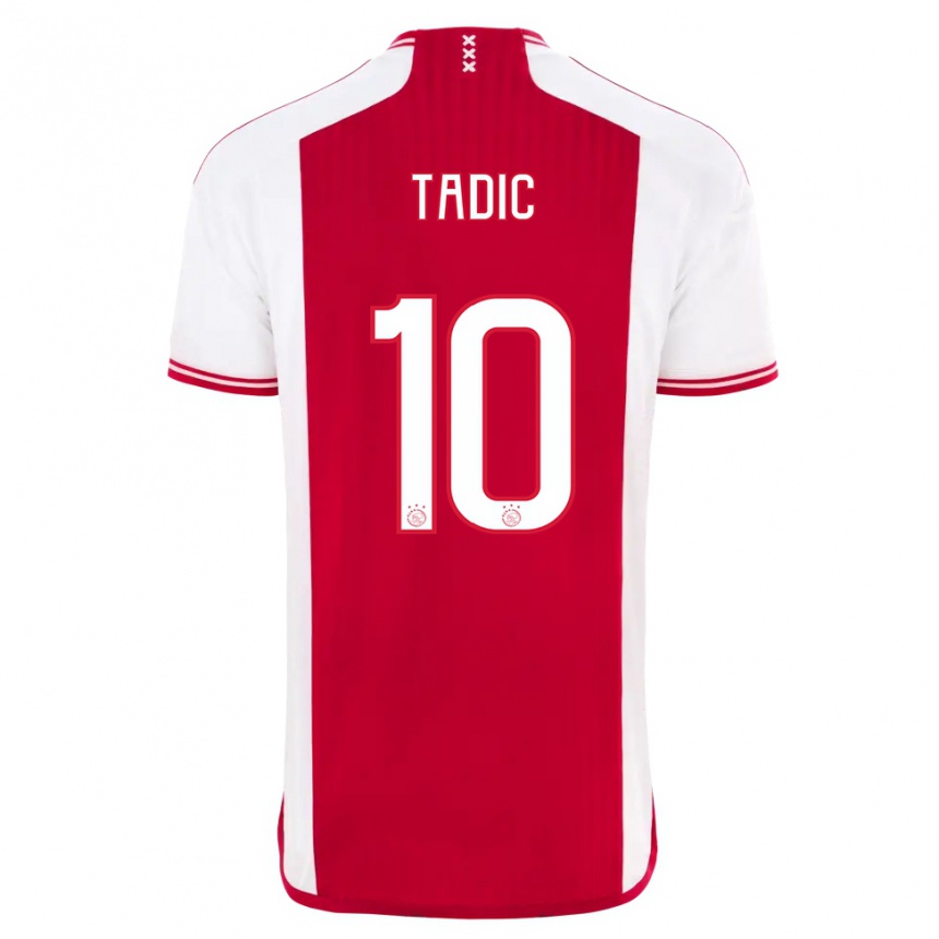 Kids  Dusan Tadic #10 Red White Home Jersey 2023/24 T-Shirt