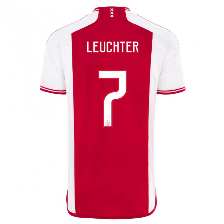 Kids  Romée Leuchter #7 Red White Home Jersey 2023/24 T-Shirt