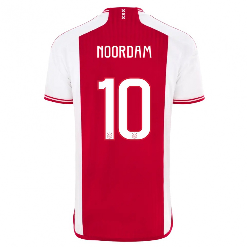 Kids  Nadine Noordam #10 Red White Home Jersey 2023/24 T-Shirt