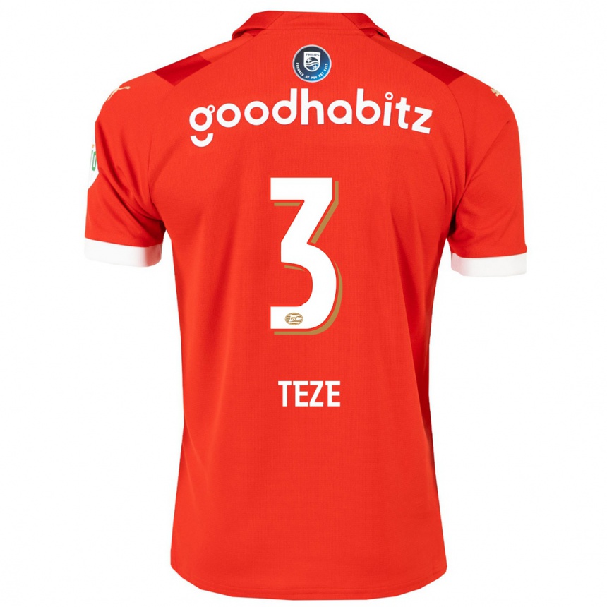 Kids Football Teze #3 Red Home Jersey 2023/24 T-Shirt