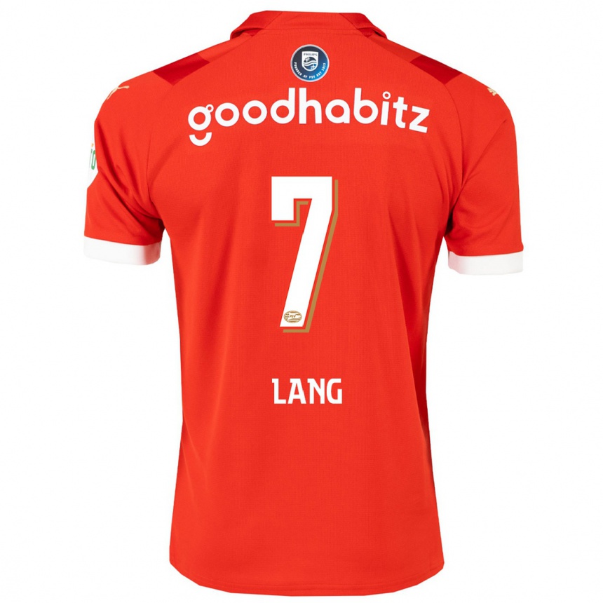 Kids Football Noa Lang #7 Red Home Jersey 2023/24 T-Shirt