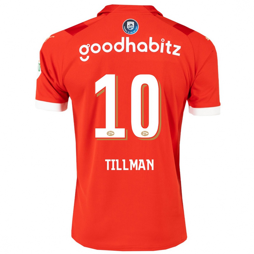 Kids Football Malik Tillman #10 Red Home Jersey 2023/24 T-Shirt