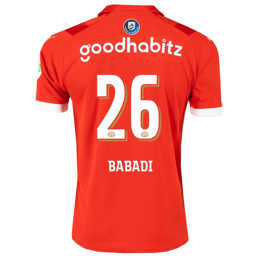 Kids Football Isaac Babadi #26 Red Home Jersey 2023/24 T-Shirt