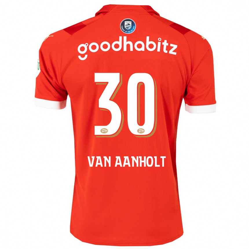 Kids Football Patrick Van Aanholt #30 Red Home Jersey 2023/24 T-Shirt