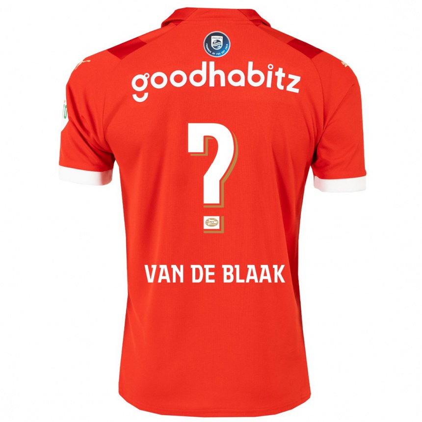 Kids Football Emmanuel Van De Blaak #0 Red Home Jersey 2023/24 T-Shirt