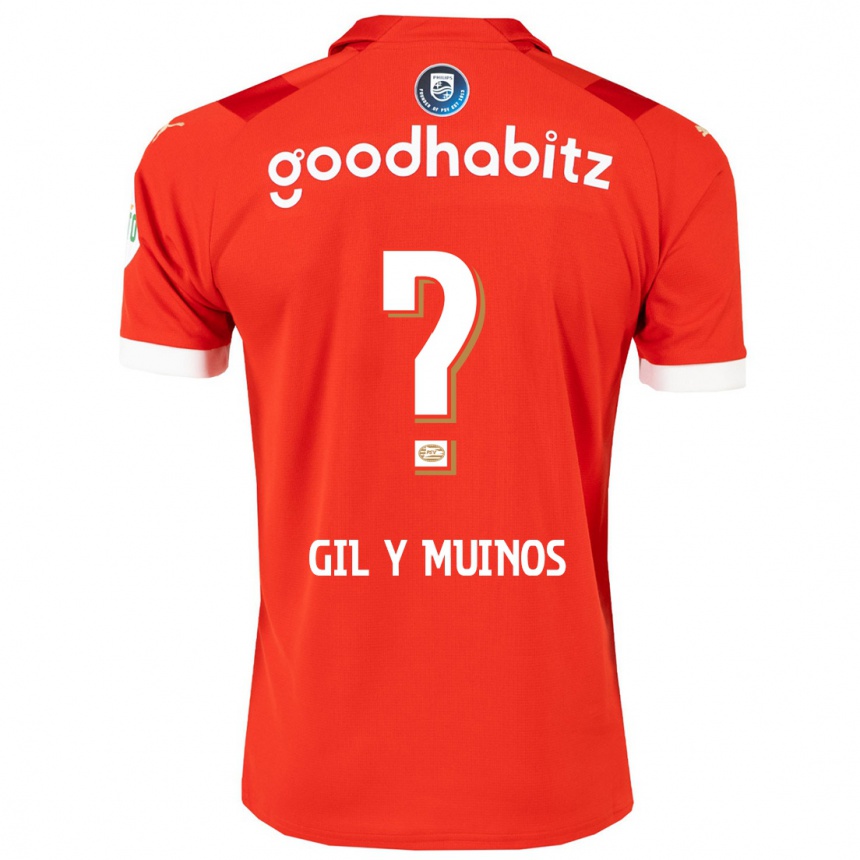 Kids Football Yaël Gil Y Muiños #0 Red Home Jersey 2023/24 T-Shirt