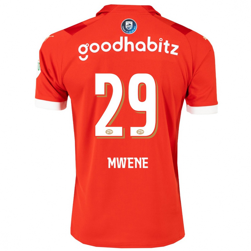 Kids Football Phillipp Mwene #29 Red Home Jersey 2023/24 T-Shirt