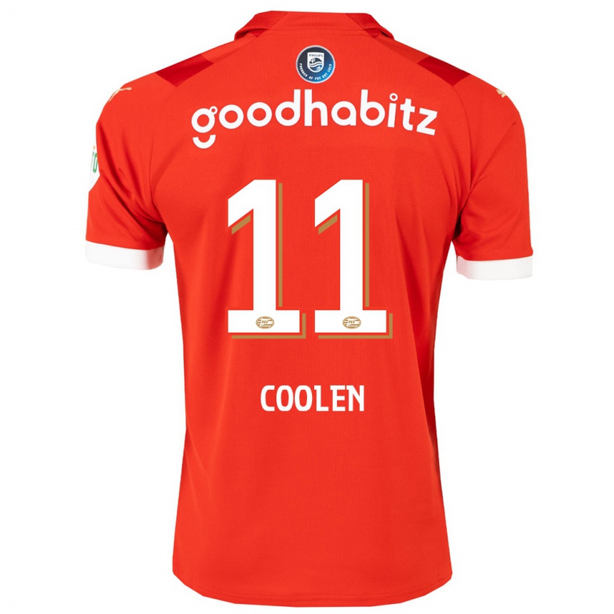 Kids Football Nadia Coolen #11 Red Home Jersey 2023/24 T-Shirt