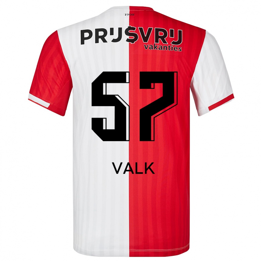 Kids Football Sem Valk #57 Red White Home Jersey 2023/24 T-Shirt