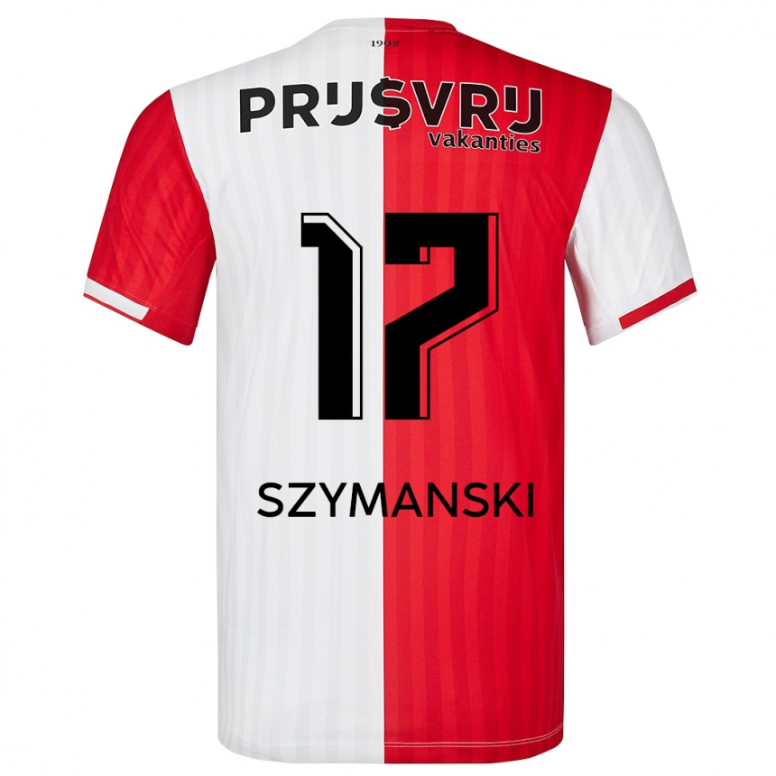 Kids Football Sebastian Szymanski #17 Red White Home Jersey 2023/24 T-Shirt