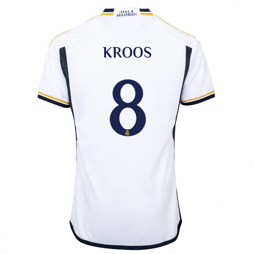 Kids  Toni Kroos #8 White Home Jersey 2023/24 T-Shirt