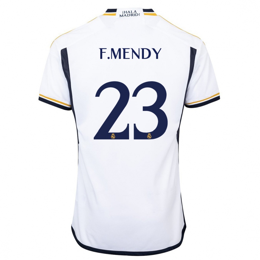 Kids  Ferland Mendy #23 White Home Jersey 2023/24 T-Shirt