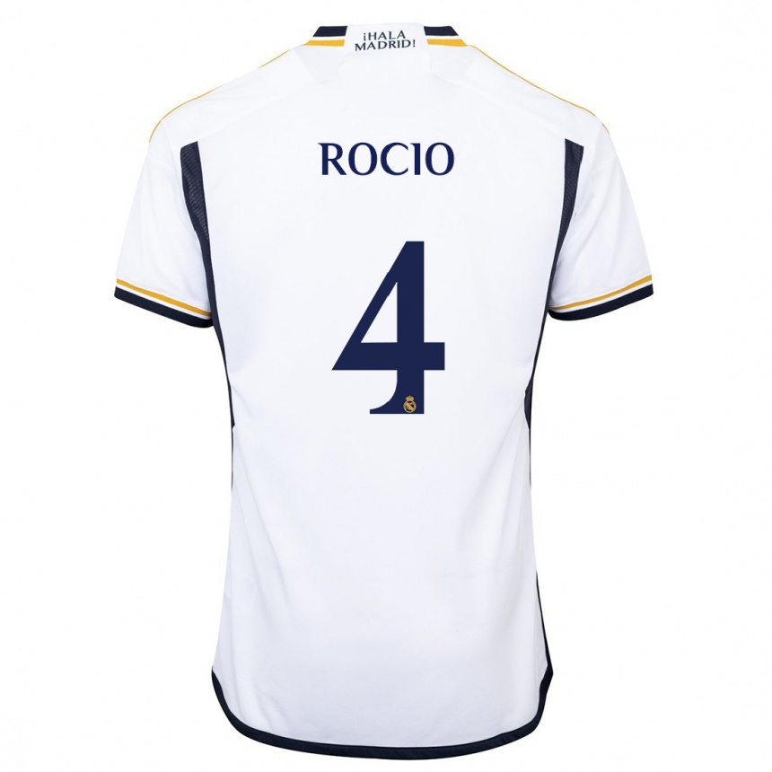 Kids  Rocio Galvez #4 White Home Jersey 2023/24 T-Shirt