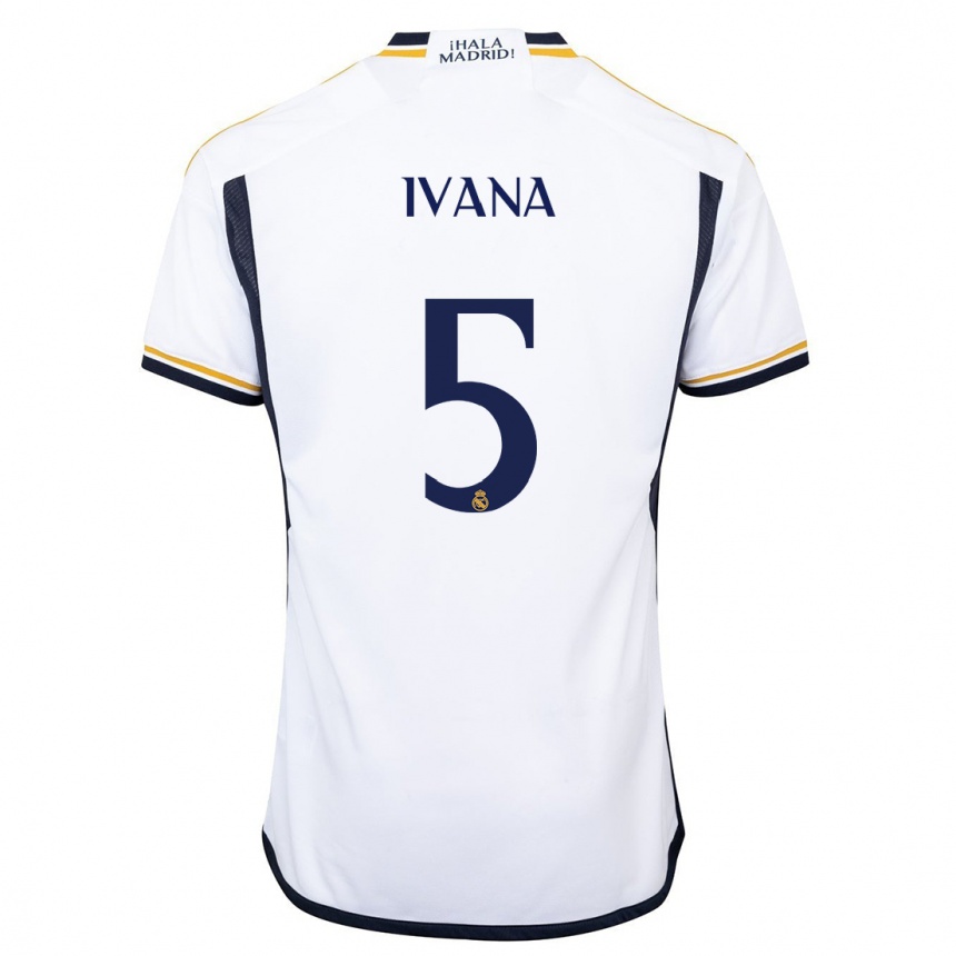 Kids  Ivana Andres #5 White Home Jersey 2023/24 T-Shirt