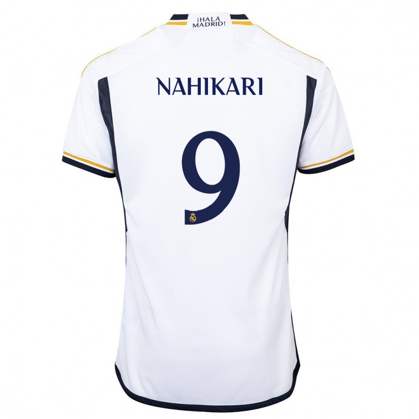 Kids  Nahikari Garcia #9 White Home Jersey 2023/24 T-Shirt