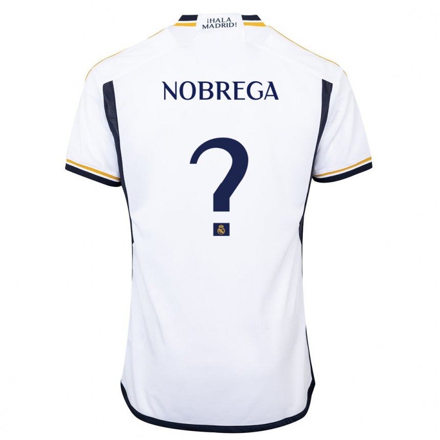 Kids  Abraham Nobrega #0 White Home Jersey 2023/24 T-Shirt