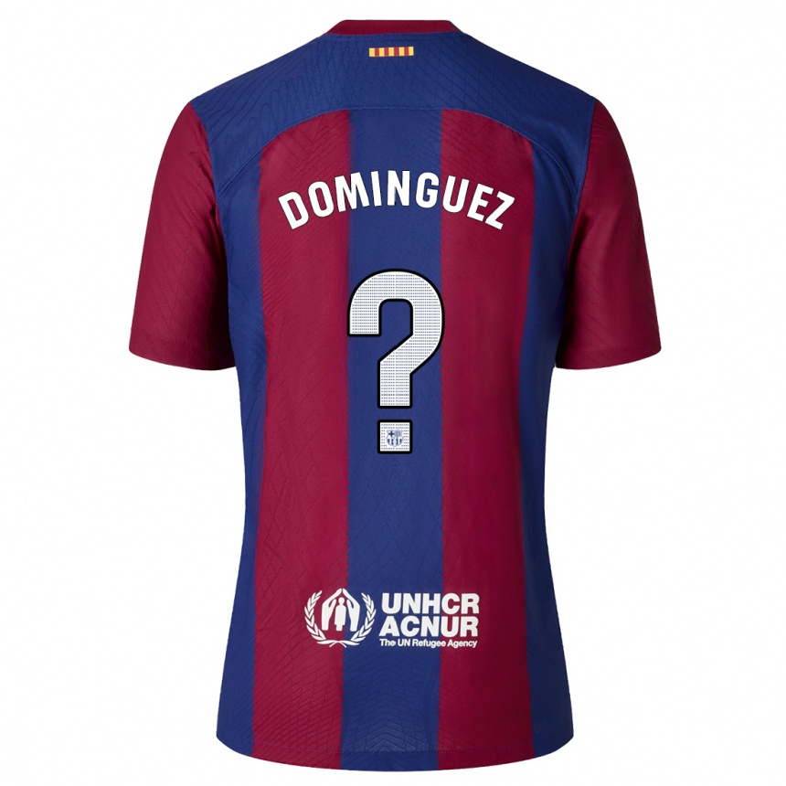 Kids  Sergi Dominguez #0 Red Blue Home Jersey 2023/24 T-Shirt