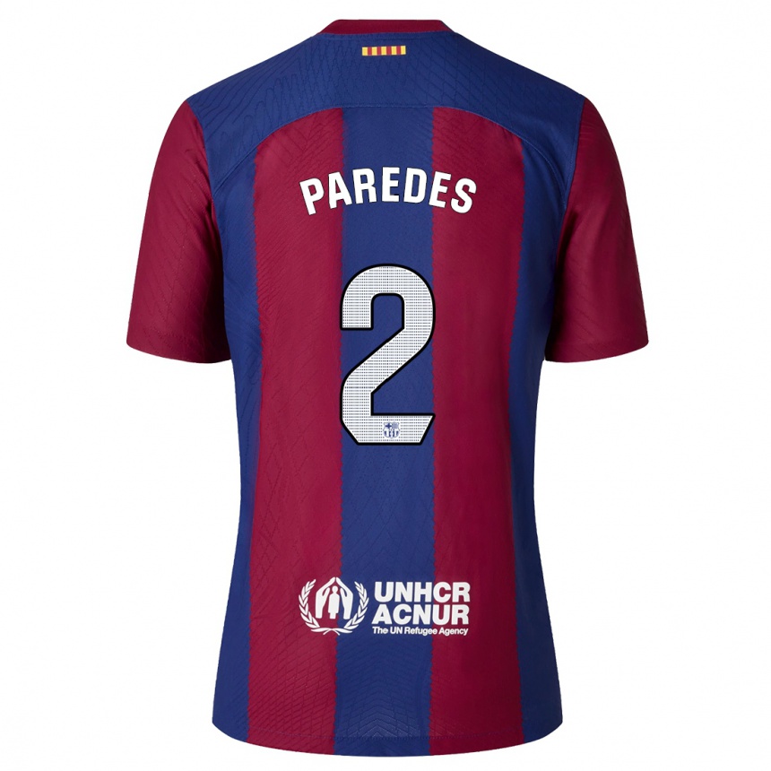 Kids  Irene Paredes #2 Red Blue Home Jersey 2023/24 T-Shirt