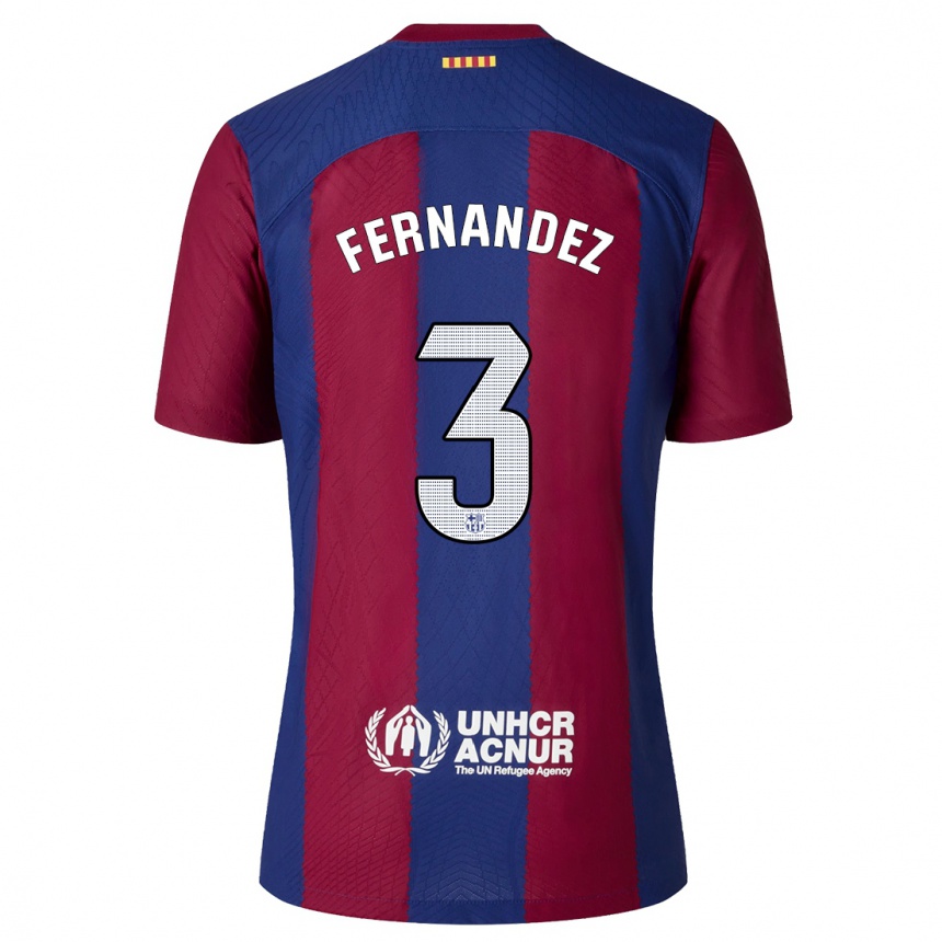 Kids  Jana Fernandez #3 Red Blue Home Jersey 2023/24 T-Shirt