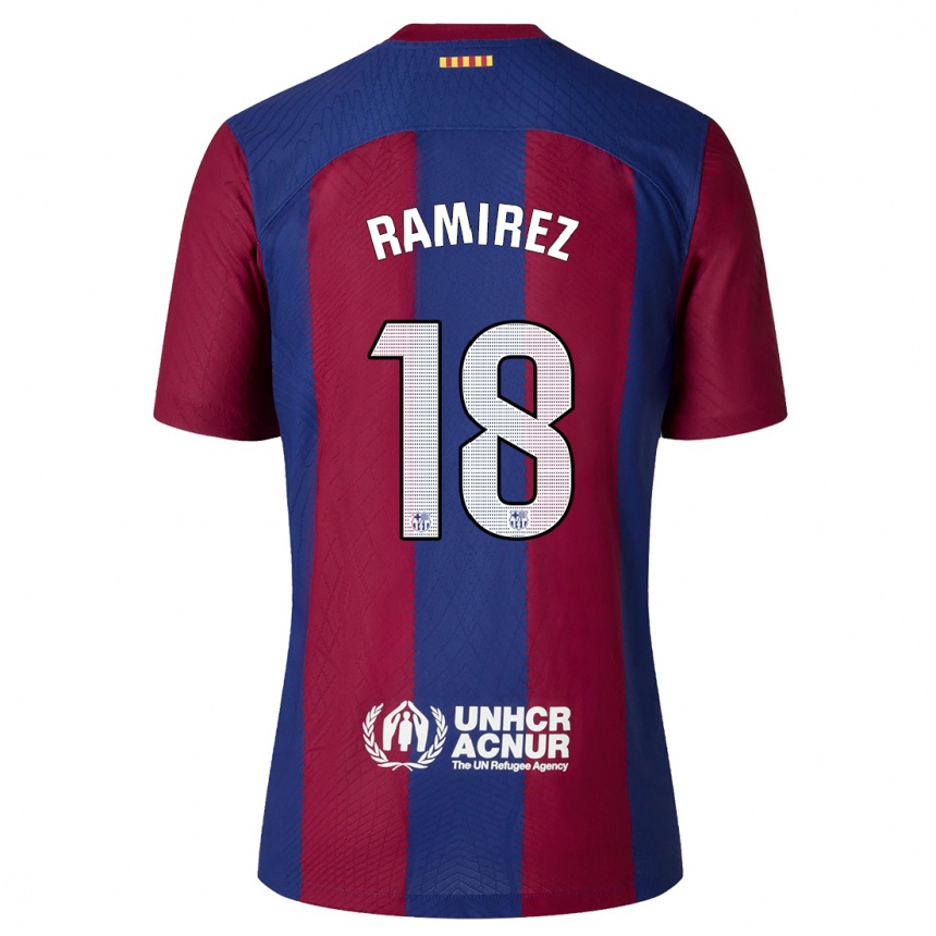 Kids  Emma Ramirez #18 Red Blue Home Jersey 2023/24 T-Shirt