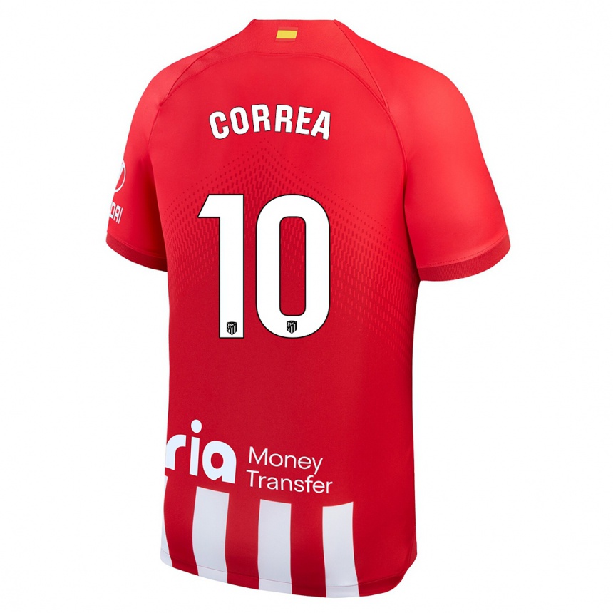 Kids  Angel Correa #10 Red White Home Jersey 2023/24 T-Shirt