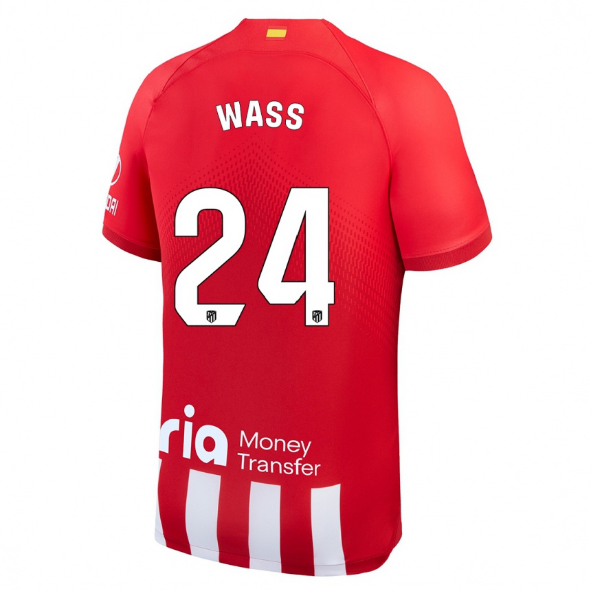 Kids  Daniel Wass #24 Red White Home Jersey 2023/24 T-Shirt