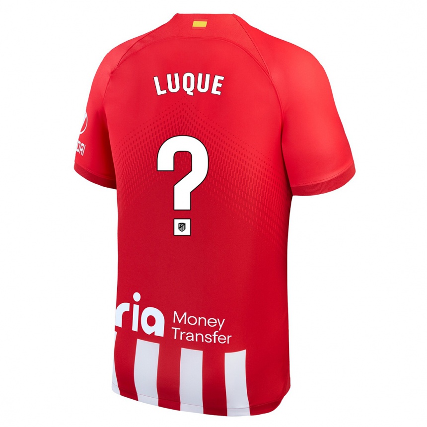 Kids  Adrian Luque #0 Red White Home Jersey 2023/24 T-Shirt